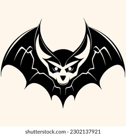 Bat,vampire, vector for logo or icon,clip art, drawing Elegant minimalist style,abstract style Illustration