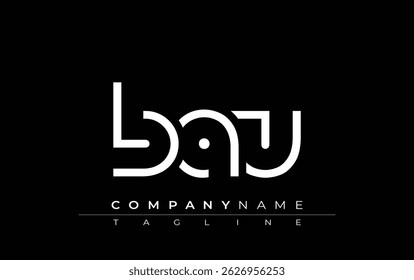 BAU abstract letter design. Modern Business Logo Design With Abstract Typography and Contemporary Style
