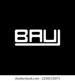 BAU Letter Logo kreatives Design mit Vektorgrafik, einfache und moderne BAU Logo.