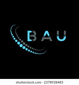 Das Logo der BAU-Buchstabe kreatives Design. Das einzigartige Design der BAU.
