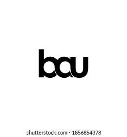 bau letter original monogram logo design