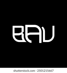 BAU Logo Design, BAU einfach und modern Logo. BAU luxuriöses Alphabet Design  