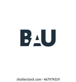 Bau Logo Vector Graphic Branding Letter Stock Vector Royalty Free