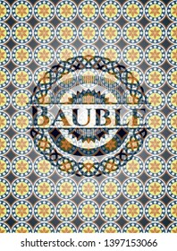 Bauble arabic style emblem. Arabesque decoration.