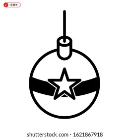bauble ball icon isolated sign symbol vector illustration - high quality black style vector icons
