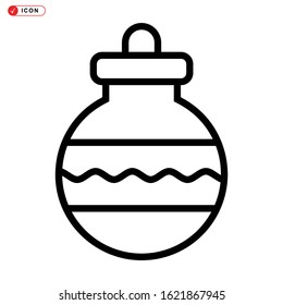 bauble ball icon isolated sign symbol vector illustration - high quality black style vector icons

