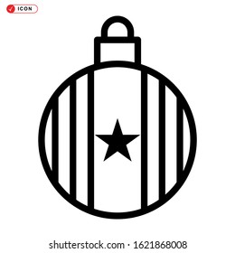 bauble ball icon isolated sign symbol vector illustration - high quality black style vector icons
