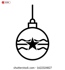 bauble ball icon isolated sign symbol vector illustration - high quality black style vector icons

