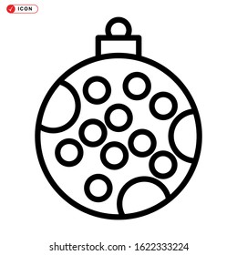 bauble ball icon isolated sign symbol vector illustration - high quality black style vector icons
