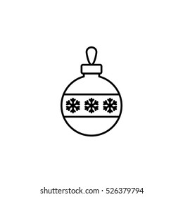 bauble ball toy christmas xmas line icon