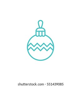 bauble ball toy christmas xmas line icon