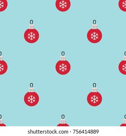 bauble ball toy with snowflake colorful xmas christmas pattern