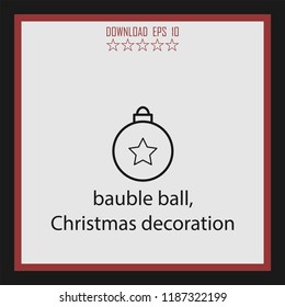 bauble ball vector icon
