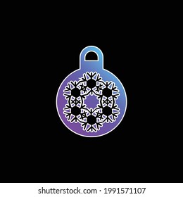 Bauble blue gradient vector icon