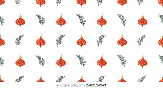 Patrón sin fisuras de la chuchería y de la rama, fondo de la primavera del ornamento, motivo de la primavera de la chuchería