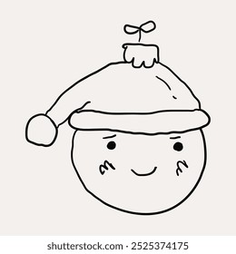 Adornos, Adornos de Navidad, Adornos 4. Navidades dibujadas a mano caprichosos iconos de arte de línea 2. Clipart de Navidad, Ilustraciones vectoriales, dibujado a mano doodle iconos, dibujo de estilo peculiar