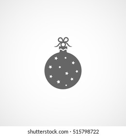 Bauble Christmas New Year Flat Icon On White Background