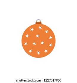 Bauble, christmas tree toy. vector icon