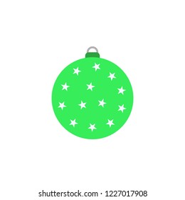 Bauble, christmas tree toy. vector icon
