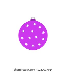 Bauble, christmas tree toy. vector icon