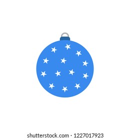 Bauble, christmas tree toy. vector icon