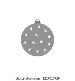Bauble, christmas tree toy. vector icon
