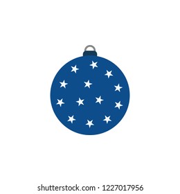 Bauble, christmas tree toy. vector icon