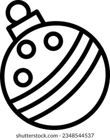 Bauble Christmas Xmas 4 Outline Icon