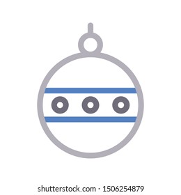 bauble colour line vector icon