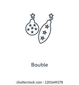 Bauble concept line icon. Linear Bauble concept outline symbol design. This simple element illustration can be used for web and mobile UI/UX.