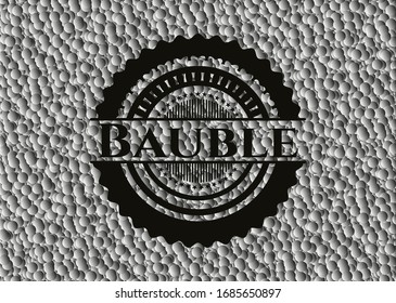 Bauble dark emblem with bubbles background. Vector Illustration. Detailed.
