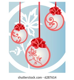 bauble with decoration and bow