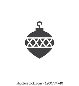 Bauble decoration vector icon. filled flat sign for mobile concept and web design. simple solid icon. Symbol, logo illustration. Pixel perfect vector graphics