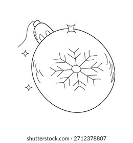Ícone de doodle Bauble com ilustração de stock vetor de fundo branco