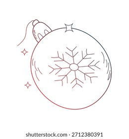 Ícone de doodle Bauble com ilustração de stock vetor de fundo branco
