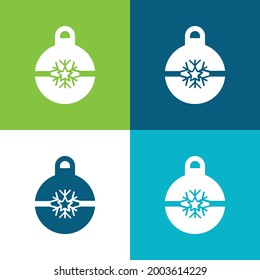 Bauble Flat four color minimal icon set