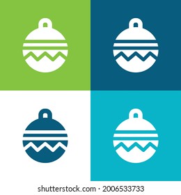 Bauble Flat four color minimal icon set