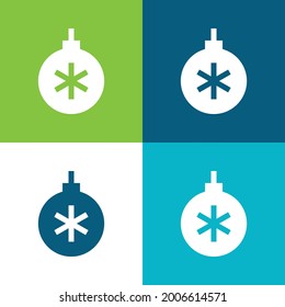 Bauble Flat four color minimal icon set