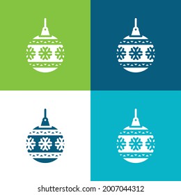 Bauble Flat four color minimal icon set
