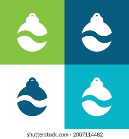 Bauble Flat four color minimal icon set