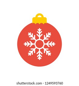 bauble flat icon. You can be used bauble icon for several purposes like: websites, UI, UX, print templates, promotional materials, info-graphics, web and mobile phone apps.