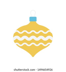 bauble glyph flat vector icon