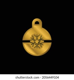 Bauble gold plated metalic icon or logo vector