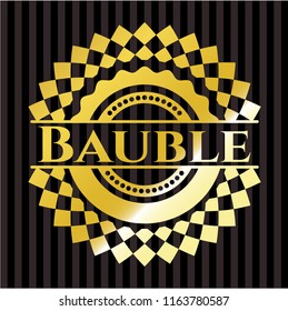 Bauble gold shiny emblem