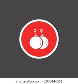 bauble icon. christmas sign