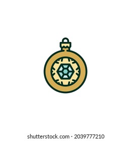 Bauble Icon Isolated On White Background