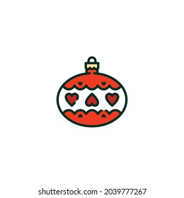 Bauble Icon Isolated On White Background