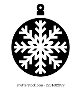 bauble icon solid vector .