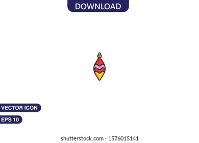 Bauble icon in trendy flat style isolated on white background vector illustration 