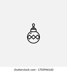 bauble icon vector illustrator sign